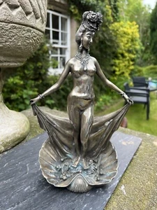 Chinesische moderne Kunst Bronze Pektinide Fee nackte Göttin Belle Statue Skulptur - Bild 1 von 17