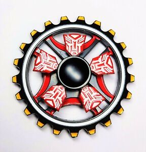 Transformers Dual Spinning Metal Fidget Spinner Finger Hand Toy EDC ADD Wheel
