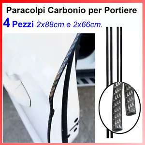 Salvaporta Paracolpi Carbonio Protezione per Portiera Auto Profilo a U Gomma - Foto 1 di 5