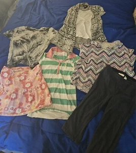 Girls size 14 clothes lot Tops Capri Leggings Skirt LL Bean Limited Too - Picture 1 of 4