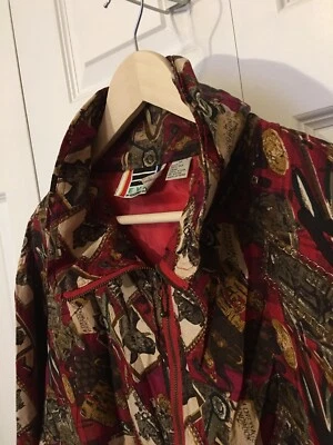 Vtg EVR ROUSSO APPAREL ALL SILK EQUESTRIAN HORSE JACKET COAT Sz XL LADIES - Image 1 of 4