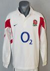 England Rugby Jersey Home Kit Classic Cotton Long Sleeve Retro Shirt Size M