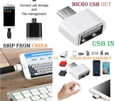 OTG Mini Adapter USB 2.0 to Micro USB Male Adaptateur MicroUSB Connector Android - Image 1 of 3