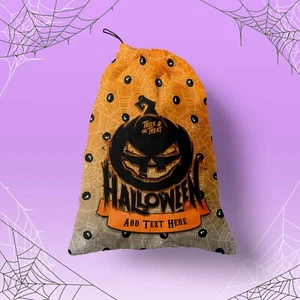 Araña Calabaza Patrón - Personalizado Truco o Trato para Halloween Bolsa - Imagen 1 de 2