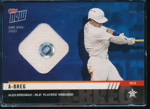 Reliquia maglia indossata 2019 Topps Now Players Weekend Alex Bregman gioco blu #d/49 - Foto 1 di 2