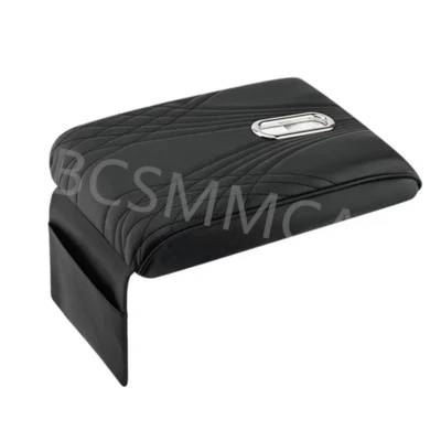 Leather Car Armrest Cushion Cover Center Console Box Elbow Rest Pad Protector - Image 1 of 4