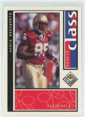 1998 Upper Deck Choice Andre Wadsworth Rookie St. Louis Cardinals #196 - Image 1 of 2