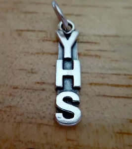 Sterling Silber 21x5mm YHS dh. für Yates High School usw Charm - Bild 1 von 3