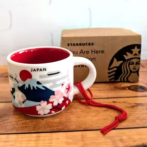 Starbucks Japan You Are Here Collection mini Mug Cup 2oz Espresso Mt.Fuji NEW - Picture 1 of 3