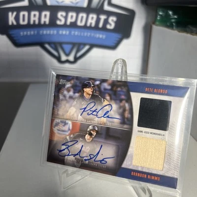 2025 Topps Serie 1 Alonso & Nimmo Major League Material Dual Auto 43/50 NY Mets Foto 1 de 4