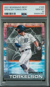 ⚾ Spencer TORKELSON RC Rookie PSA 10 2021 Bowman's Best #100POP 15 🔥 Gem Mint - Picture 1 of 3