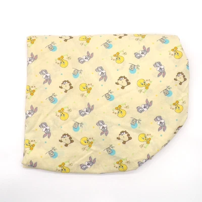 BABY LOONEY TUNES Fitted Crib Sheet Tweety Taz Bugs Bunny Yellow 2008 VTG Y2K - Image 1 of 4