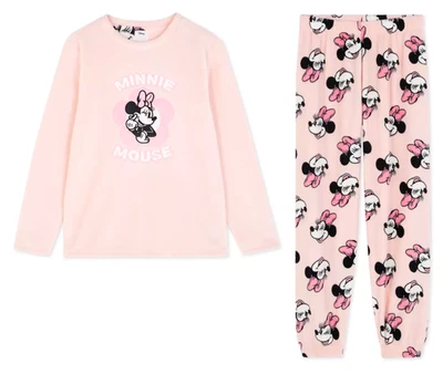 Ladies Fleece Pyjamas DISNEY MINNIE MOUSE Women 6 to 24 Winter Nightwear Primark