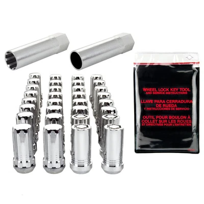 For GMC Sierra 2500 HD 01-14 Lug Wheel Installation Kit Chrome Silver Cone Seat Foto 1 de 3