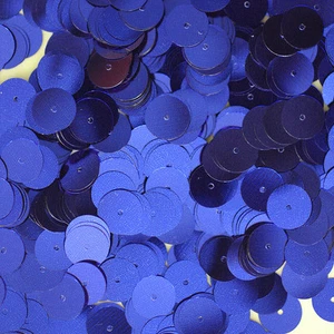 10mm Flat SEQUIN PAILLETTES ~ ROYAL BLUE Metallic ~ Round Disc ~ Made in USA. - Picture 1 of 2