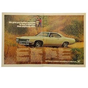 1971 Buick LeSabre Vintage 2 Page Print Ad Better Reason To Buy A New Car - Picture 1 of 7
