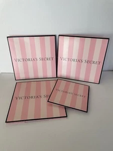 Victoria’s Secret Pink Striped Gift Boxes 3 Medium 1 Small - Picture 1 of 4