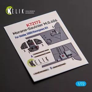 Morane-Saulnier M.S.406 3D Decals für Hobby 2000 / Hasegawa Modellbausatz 1:72 K72172 - Bild 1 von 6