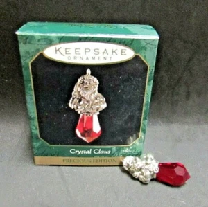 Colgante adorno de cristal plateado Hallmark QXM4637 1999 nuevo - Imagen 1 de 5