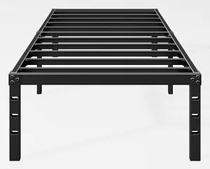 16 Inch Twin Bed Frame - Sturdy Metal Platform Twin Size, No Box Spring Needed,  - Picture 1 of 9