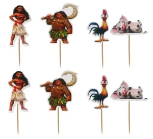 24x Moana Vaiana Cake Topper Deko Geburtstag Geschenk Muffins Topper Pupcakes B - Bild 1 von 3