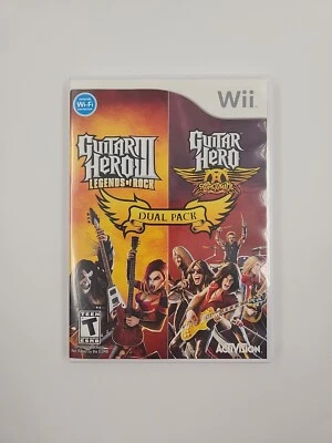 Guitar Hero III Legends of Rock + Aerosmith Dual Pack Nintendo Wii Complete CIB - Image 1 of 4