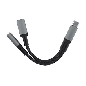 2-in-1 USB C to 3.5mm Headphone Audio Adapter For iPhone 16/15 Pro Max - Picture 1 of 3