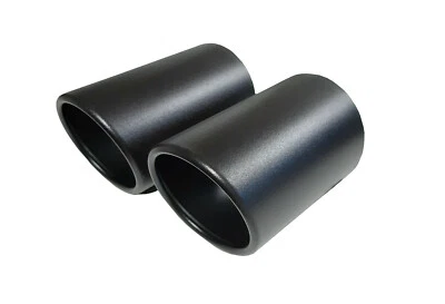 Deflector Tubo de Escape para VW Golf 6 7 VI VII TSI Negro 2x 70mm Biselado - Imagen 1 de 4