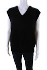Lord & Taylor Womens Cashmere V-Neck Pullover Sweater Vest Black Size L