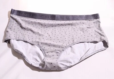 Cacique Gray dots cotton full brief Panty plus size 26/28 - Image 1 of 3