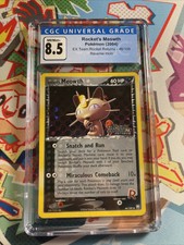 2004 Pokemon EX Team Rocket Returns Rocket's Meowth 46/109 Reverse CGC 8.5 psa