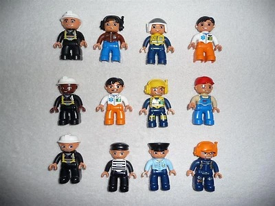 LEGO DUPLO FIGUR Mann aussuchen - Notarzt Polizist Feuerwehrmann Pilot Sträfling - Bild 1 von 2