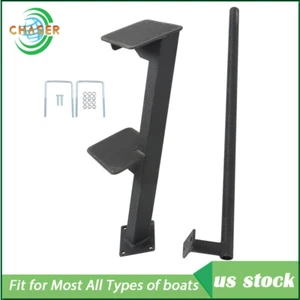 Dual Step bass Boat Trailer Steps For Universal Bass Pontoon Hunting Boats - Picture 1 of 20