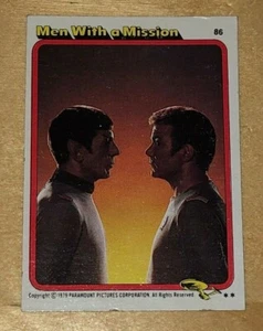 1979 Star Trek The Motion Picture #86 Men With a Mission Trading Card Kirk Spock - Picture 1 of 2
