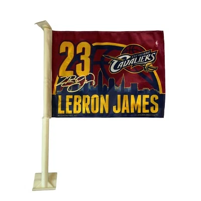 Cleveland Cavaliers Car Flag 2014 NBA Basketball Lebron James - Image 1 of 2