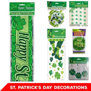 Happy St. Patrick's Day Irish Gift Bags Shamrock Banner Swirls Hanging Decor - Picture 1 of 14