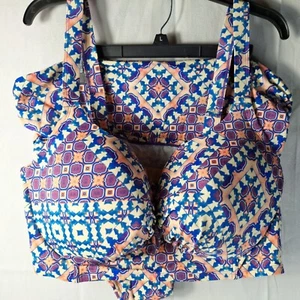 Swimsuits for ALL Two-Piece Swimming Suit Womens PLUS Sz 3X(24W-26W) Purple Blue - Picture 1 of 6
