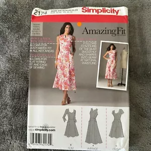 Simplicity Pattern 2174 Sz 16-24 Misses Petite Midi Maxi Dress Amazing Fit - Picture 1 of 6