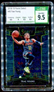 2018-19 Panini Select #45 Concourse RC Trae Young CSG 9.5 GEM MINT CGC 10 - Picture 1 of 2
