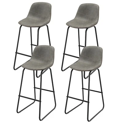 Counter Height Bar Stools Set of 4, Modern Bar Stools with Back Support - Image 1 of 4