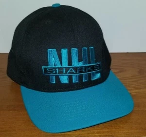 San Jose Sharks Vintage  90s Nutmeg Adjustable Snapback Hat NHL - Picture 1 of 3