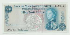 Isle Of Man 50 New Pence ND(1969) Currency , Crisp Looks Uncirculated - Picture 1 of 2