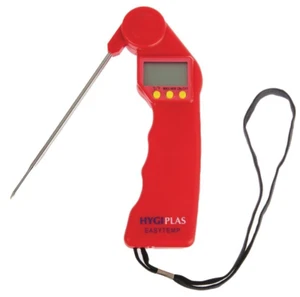 Meat Probe Digital Thermometer Hygiplas Easy Temp Easytemp Food Red Folding - Picture 1 of 8