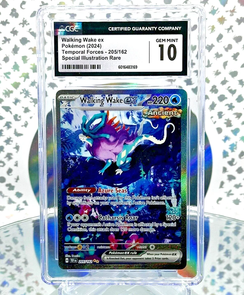 CGC 10 Walking Wake EX 205 Temporal Forces Secret Illustration Rare Pokemon Card - Image 1 of 1