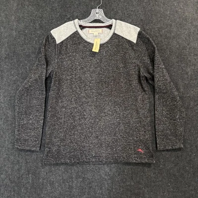 Tommy Bahama Ropa de Dormir Para Hombre Grande Negro Gris Cuello Redondo Bloque de Color Pijama Camisa Foto 1 de 4