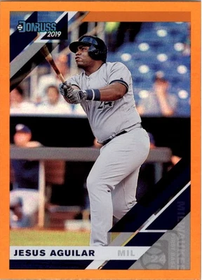 2019 Donruss Holo Orange #166 Jesus Aguilar - NM-MT - Image 1 of 2