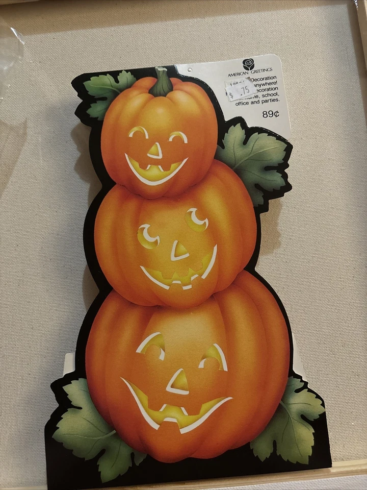 Tarjeta emergente de papel sello Jack O Lanterns tarjeta de felicitación de Halloween Foto 1 de 1