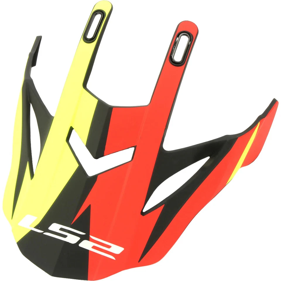 LS2 Gate/Fast Helmet Replacement Visor Peak TwoFace HiViz/Red Foto 1 de 1