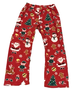 Childrens Place Christmas Pajamas Youth Size 7/8 Fleece Santa Elves Candy Canes - Picture 1 of 5