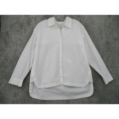 Camisa blanca de manga larga con botones Banana Republic para mujer talla M Foto 1 de 4